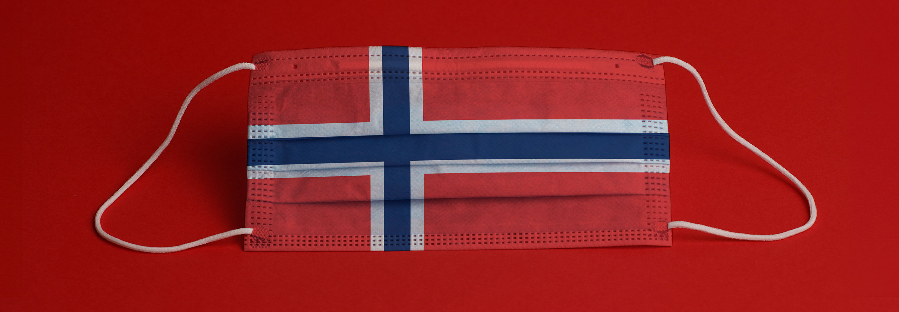 Mascarilla con bandera de Noruega