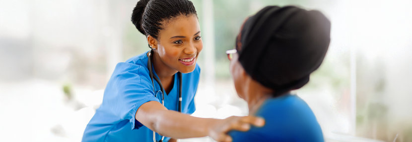 Nurse with patient
