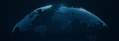 Dark partial world globe