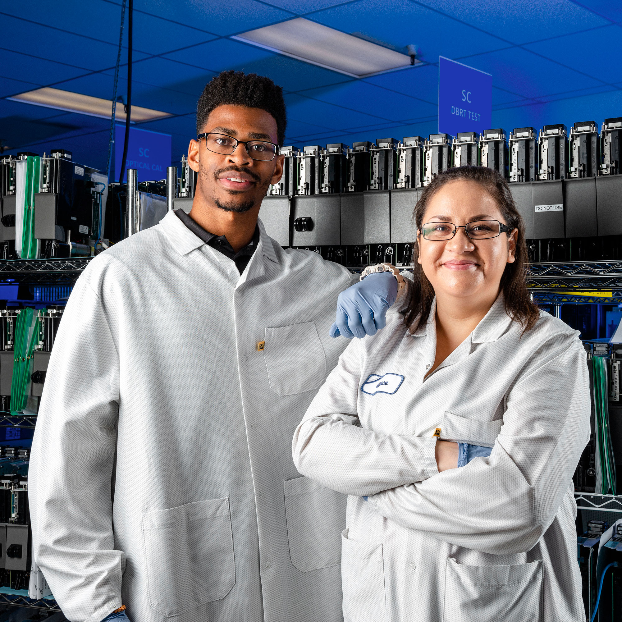 Lab directors with pcr test system